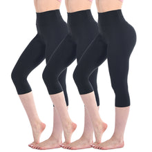 Load image into Gallery viewer, Walifrey Cropped Leggings for Women, High Waisted 3/4 Length Leggings for Workout Gym Sports