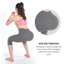 Load image into Gallery viewer, Walifrey Cropped Leggings for Women, High Waisted 3/4 Length Leggings for Workout Gym Sports