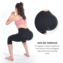 Load image into Gallery viewer, Walifrey Cropped Leggings for Women, High Waisted 3/4 Length Leggings for Workout Gym Sports