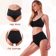 Load image into Gallery viewer, Walifrey Women's Knickers, High Waisted Knickers for Women Multipack Full Coverage Underwear Slight Tummy Control