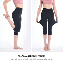 Load image into Gallery viewer, Walifrey Cropped Leggings for Women, High Waisted 3/4 Length Leggings for Workout Gym Sports