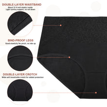Load image into Gallery viewer, Walifrey Women's Knickers, High Waisted Knickers for Women Multipack Full Coverage Underwear Slight Tummy Control
