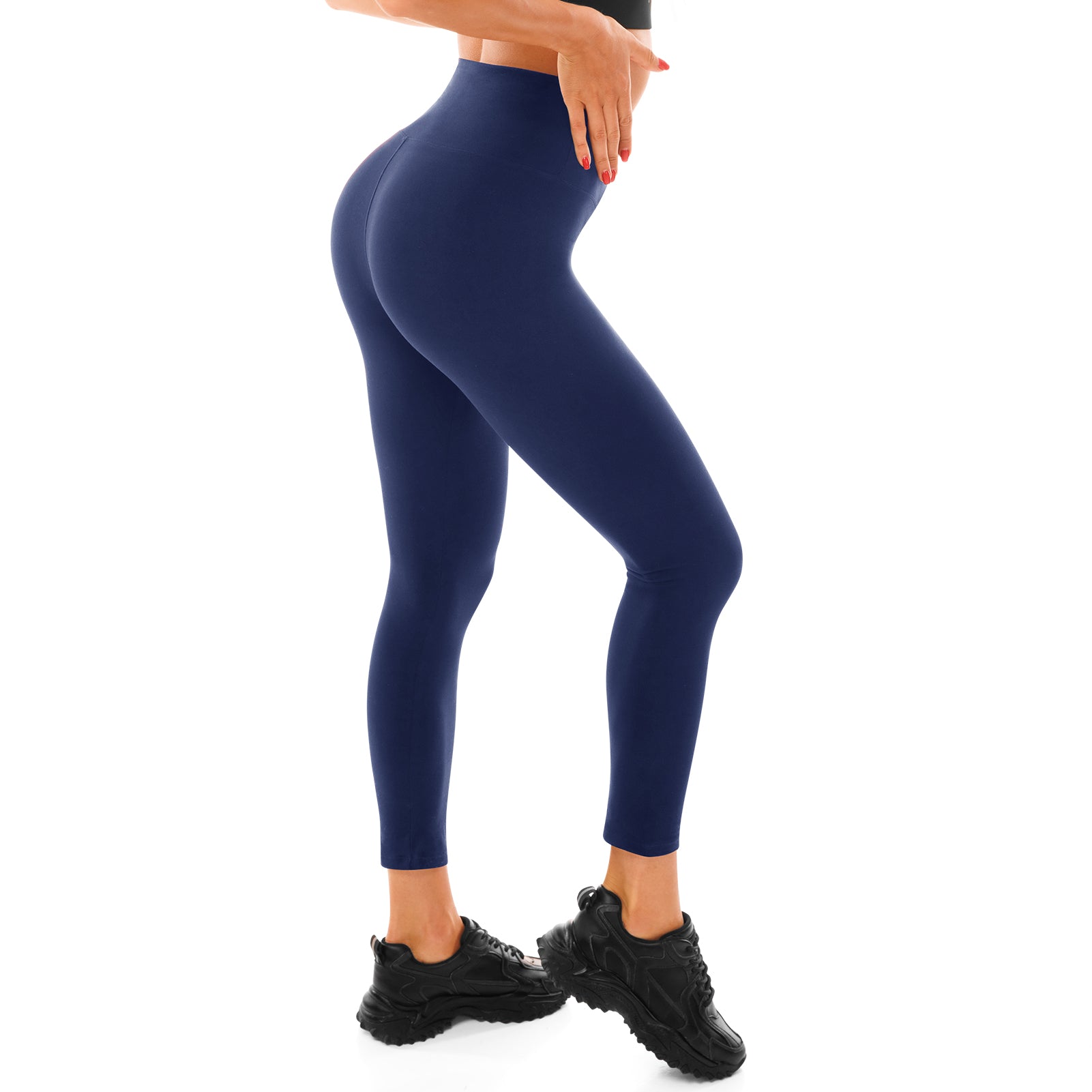 Blue High Waisted Gym Leggings, Leggings